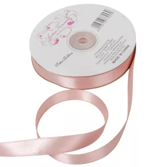 Szatén szalag két oldalas  Dusty pink 16mmx50m