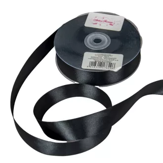 Szatén szalag két oldalas Black 25mmx50m