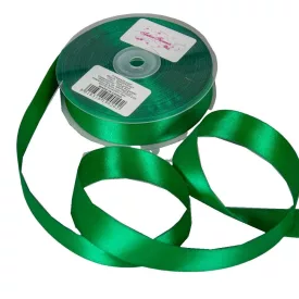 Szatén szalag két oldalas Dark Green 25mmx50m