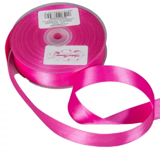 Szatén szalag két oldalas Fucsia 25mmx50m