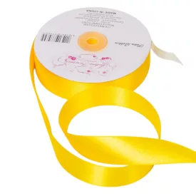 Szatén szalag két oldalas Lemon 25mmx50m