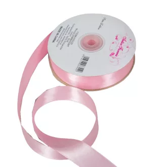 Szatén szalag két oldalas Pink 25mmx50m