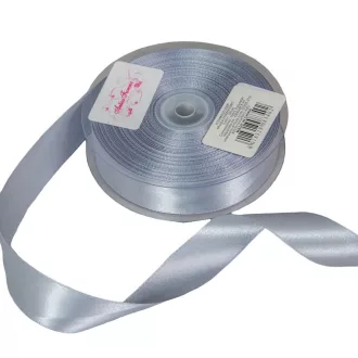 Szatén szalag két oldalas Silver 25mmx50m