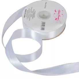 Szatén szalag két oldalas White 25mmx50m 