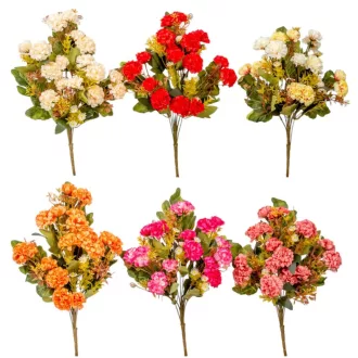   Dália csokor féloldalas 16v. mix M39cm 12db/#                                    