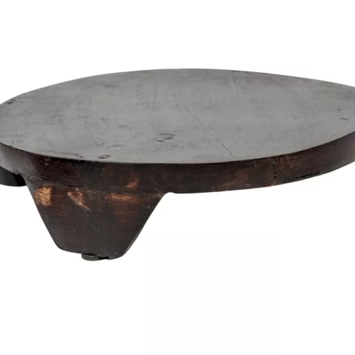 Fa tál kerek mangó talppal D26cm M6cm