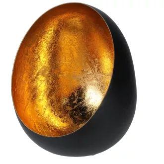 Gyertyatartó  lámpás fém arany-fekete M13cm  
