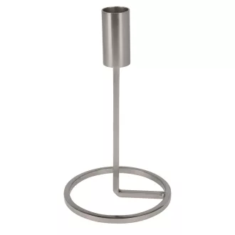Gyertyatartó fém ezüst M19cm