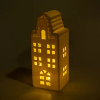 Ház porcelán LED-es M15,5cm