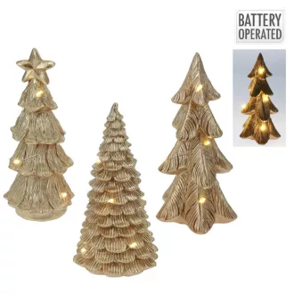 Karácsonyfa LED-es poly arany M16cm