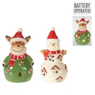 Karácsonyi figura LED-es fényes ker. M13cm