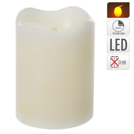 Gyertya LED-es ivory D7cm M9cm