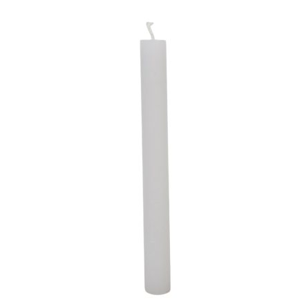 Rusztikus szálas gyertya fehér 20cm 