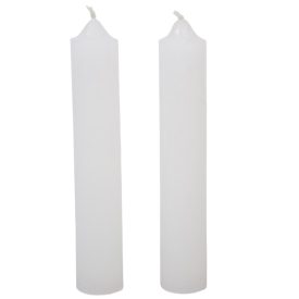 Szálas gyertya fehér 12x2cm 6db/csom (db ár)