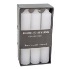 Szálas gyertya fehér 12x2cm 6db/csom (db ár)