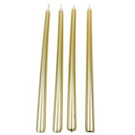 Metál szálas gyertya arany 30cm 4db/csom (db ár)
