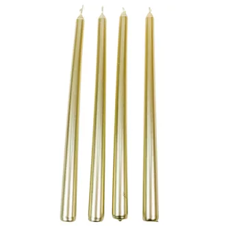 Metál szálas gyertya arany 30cm 4db/csom (db ár)