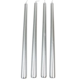 Metál szálas gyertya ezüst 30cm 4db/csom (db ár)