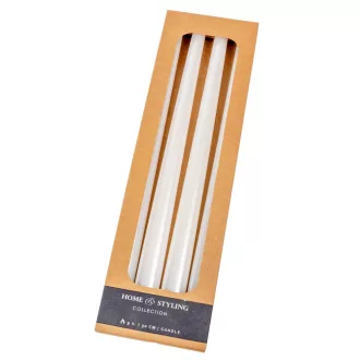 Metál szálas gyertya fehér 30cm 4db/csom (db ár)