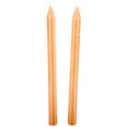 Szálas gyertya hatszög barna 27cm 2db/csom (db ár) 