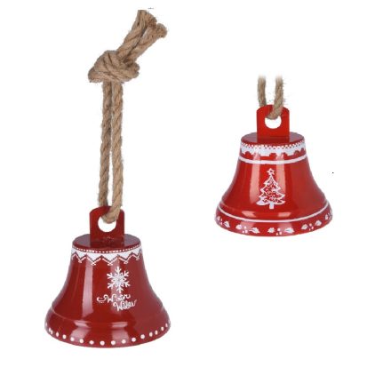 Csengő fém juta kötéllel 13cm