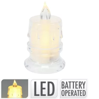 Gyertya LED-es 4,7x8cm elemes (elemmel)