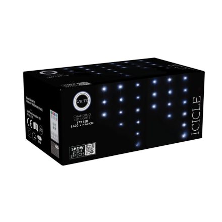  Jégcsap füzér 172 LED-es show light effekt adapteres 600x60cm hideg