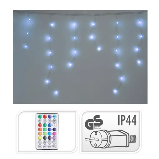Jégcsap 172 LED-es show light effekt adapteres hideg 600x60cm