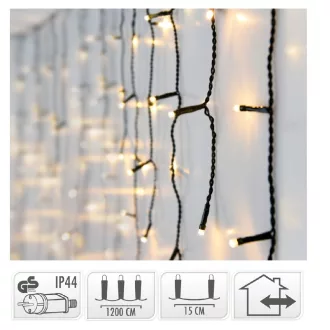 Jégcsap 360 LED-es adapterrel meleg 12m
