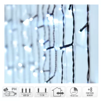 Jégcsap 180 LED-es időzítős programos adapteres hideg 6m