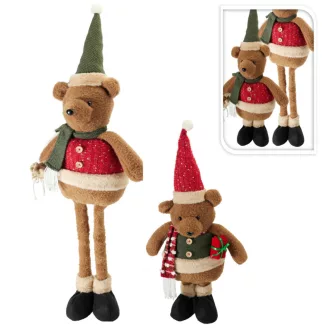 Maci teleszkópos lábbal textil 89cm