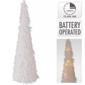 Kúp 15 LED-es időzítős elemes (elem nélkül) meleg 47cm