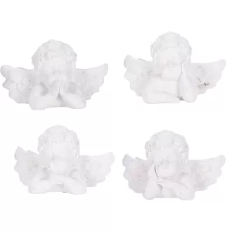 Angyal könyöklő fehér poly M5cm
