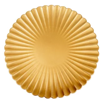 Műanyag tányér fényes arany D33cm 