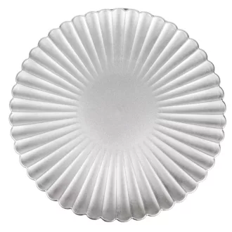 Műanyag tányér fényes ezüst D33cm