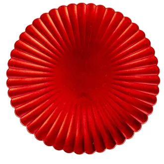 Műanyag tányér fényes piros D33cm