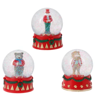 Rázógömb cirkuszi figurával poly M8cm