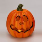 Halloween tök LED-es poly 14x15cm