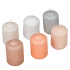 Mártott adventi gyertya 40x60mm(db ár) 24db/cs.fehér ivory pezsgő korall mogyoró vszürke