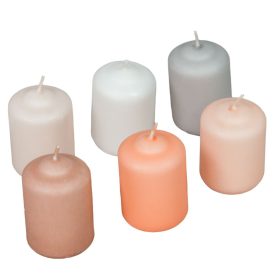   Mártott adventi gyertya 40x60mm(db ár) 24db/cs.fehér ivory pezsgő korall mogyoró vszürke