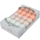 Mártott adventi gyertya 40x60mm(db ár) 24db/cs.fehér ivory pezsgő korall mogyoró vszürke