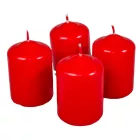 Mártott adventi gyertya 40x60 mm piros 12db/csom (db ár)