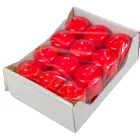 Mártott adventi gyertya 40x60 mm piros 12db/csom (db ár)