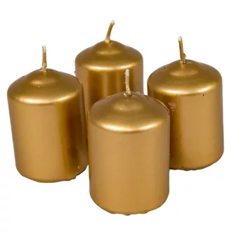 Metál adventi gyertya 40x60 mm arany 12db/csom (db ár)