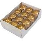 Metál adventi gyertya 40x60 mm arany 12db/csom (db ár)