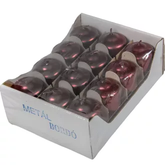 Metál adventi gyertya 40x60 mm bordó 12db/csom (db ár)