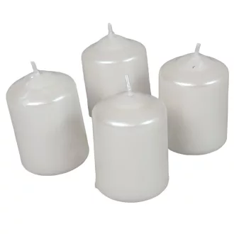 Metál adventi gyertya 40x60 mm fehér 12db/csom (db ár)