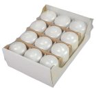 Metál adventi gyertya 40x60 mm fehér 12db/csom (db ár)