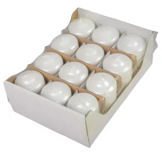 Metál adventi gyertya 40x60 mm fehér 12db/csom (db ár)