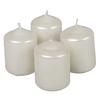 Metál adventi gyertya 40x60 mm ivory 12db/csom (db ár)